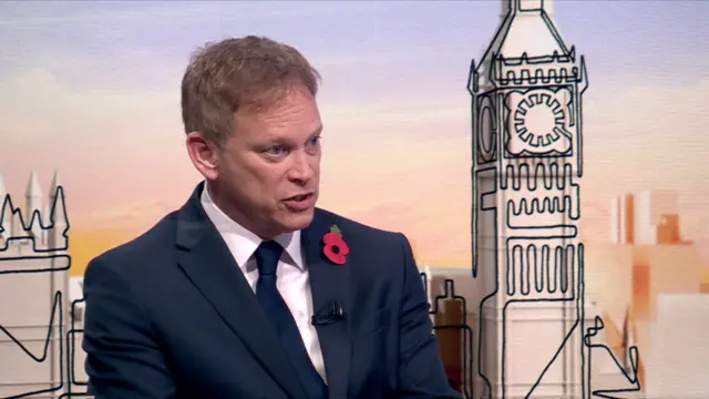 Grant Shapps speaks to the BBC