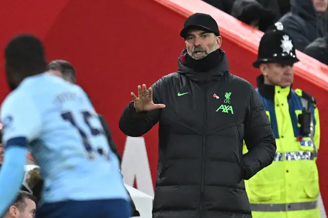 Jurgen Klopp gestures on the touchline