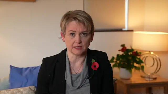 Yvette Cooper speaks to the BBC