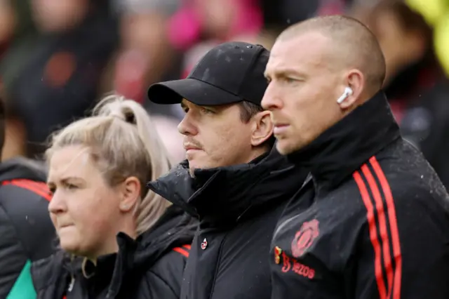 Marc Skinner watches on from the sidelines.