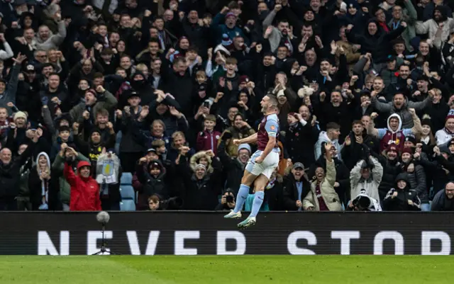 Aston Villa's John McGinn celebrates