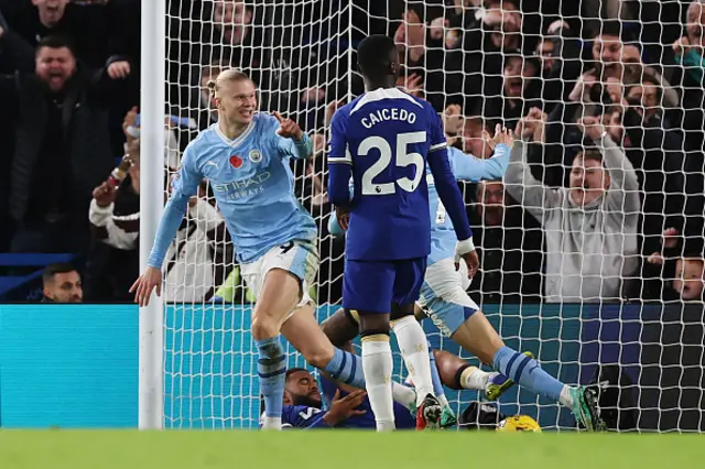 Erling Haaland of Manchester City celebrates