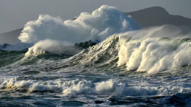 Waves crashing