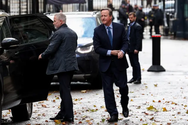 David Cameron enters Downing Street