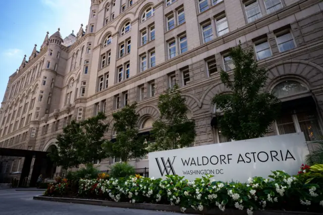 File picture of The Waldof Astoria, the former Trump International Hotel at the Old Post Office Building in Washington DC