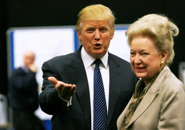 A file photo of Donald Trump with his sister Maryanne Trump Barry