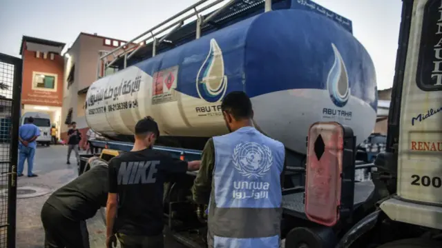 Unrwa delivers fuel to Al-Nasr Hospital in Khan Yunis, Gaza, 10 November