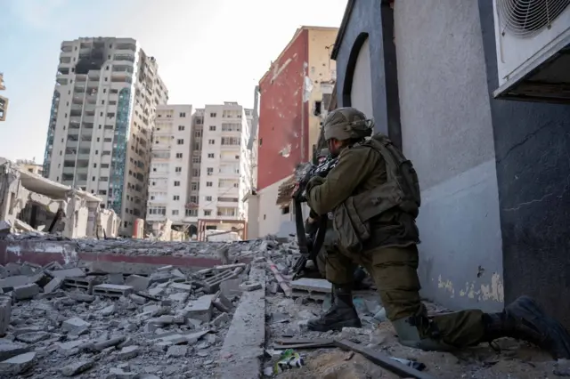 Israeli soldiers seen operating in northern Gaza