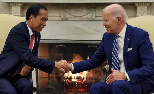 Joko Widodo and Joe Biden