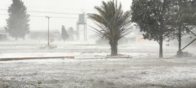 Hail storm in the Johannesburg area of South Africa on 13 November, 2023