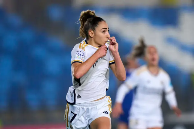 Carmona kisses the badge after scoring the equaliser.