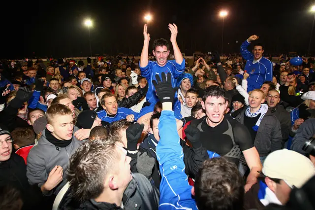 Chasetown celebrate beating Port Vale