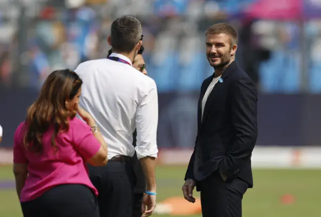 David Beckham at 2023 Cricket World Cup semi-final in Mumbai