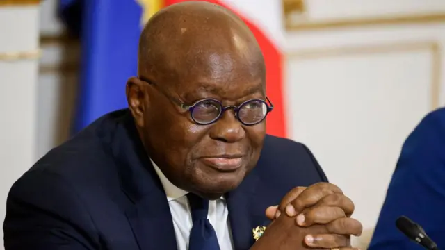 President Nana Akufo-Addo looks on at the start of the 5th Christchurch Call Leaders' Summit, at the Elysee Presidential palace in Paris, France, 10 November 2023. The Christchurch Call Leaders' Summit is held alongside the 2023 Paris Peace Forum, which is taking place in Paris between 10 and 11 November.