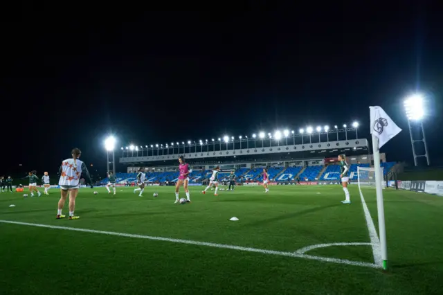 Estadio Alfredo Di Stefano stadium before kick off in the UWCL.