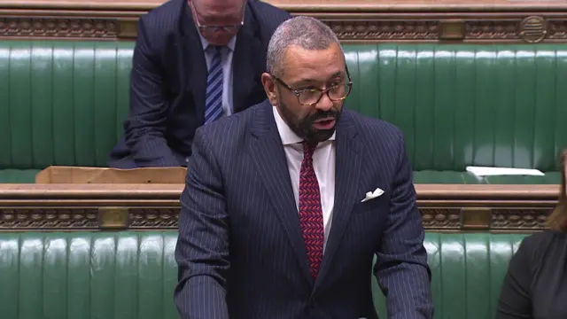 James Cleverly addresses the House of Commons