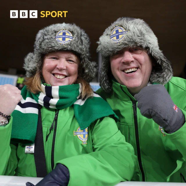 Northern Ireland fans during Friday nights UEFA Euro 2024 Qualifier against Finland