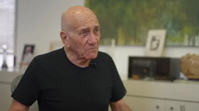 Ehud Olmert speaks to the BBC