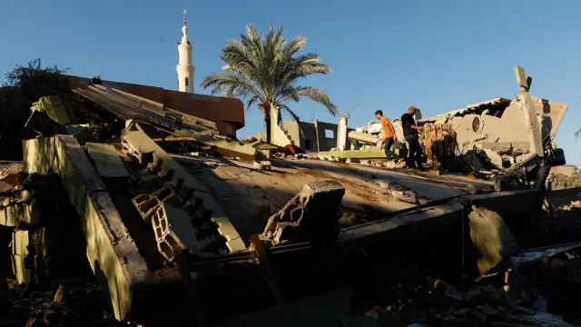 A destroyed building