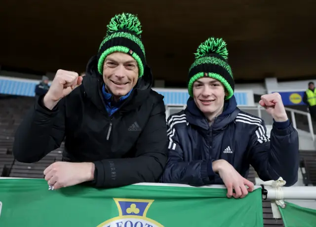 Northern Ireland fans during Friday nights UEFA Euro 2024 Qualifier against Finland