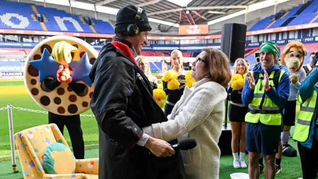 Vernon celebrates with his mum Gladys