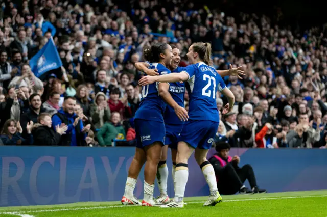 Sam Kerr, Lauren James and Niamh Charles