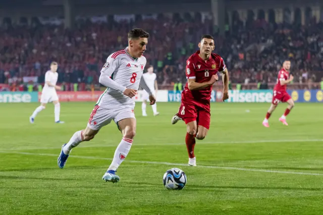 Harry Wilson drives forward