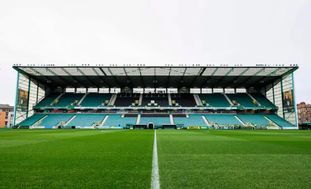 Easter Road ahead of kick off in Hibernian v Hearts