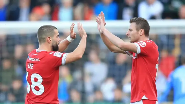 Wrexham duo Elliot Lee (left) and Paul Mullin