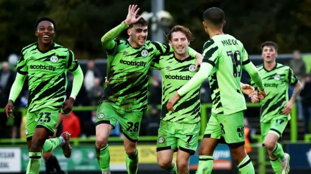 Forest Green Rovers celebrating