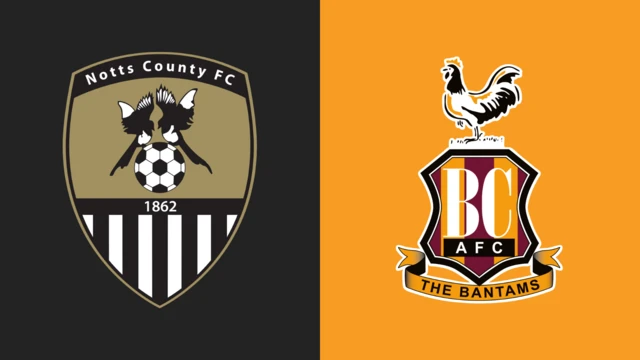 Notts County and Bradford City cub badges