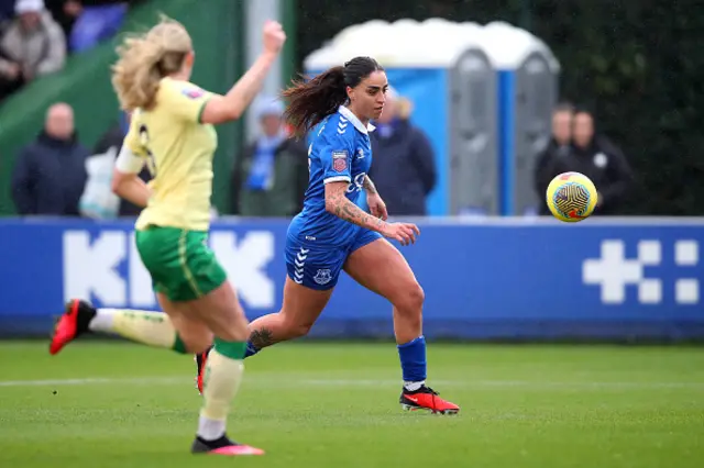 Martina Piemonte of Everton controls the ball