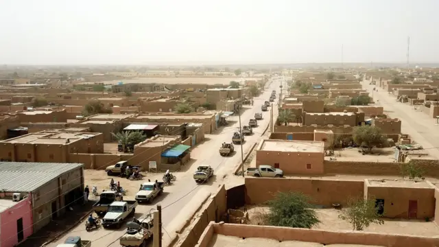 Aerial view of Kidal, Mali - 2020