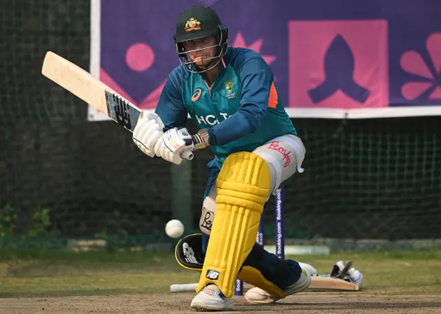 Steve Smith of Australia plays a shot during the ICC Men's Cricket World Cup