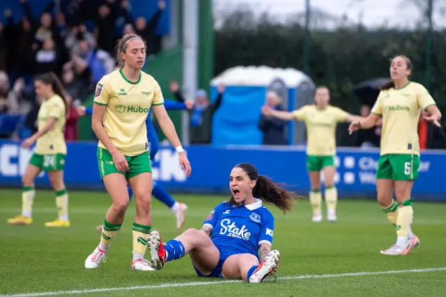 Martina Piemonte of Everton celebrates scoring