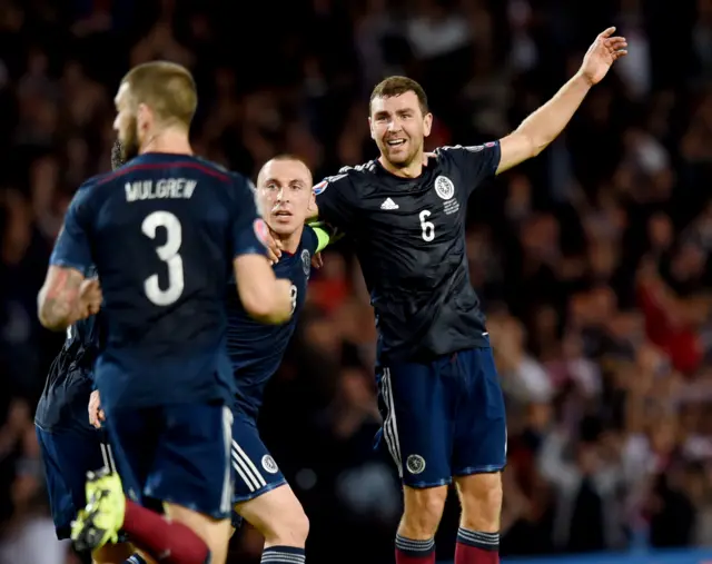 James McArthur celebrates scoring