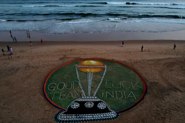 The sand sculpture seen on Puri beach in Odisha