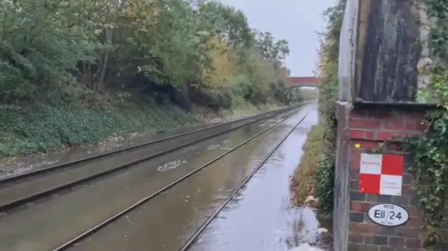 Train flooding at Dean