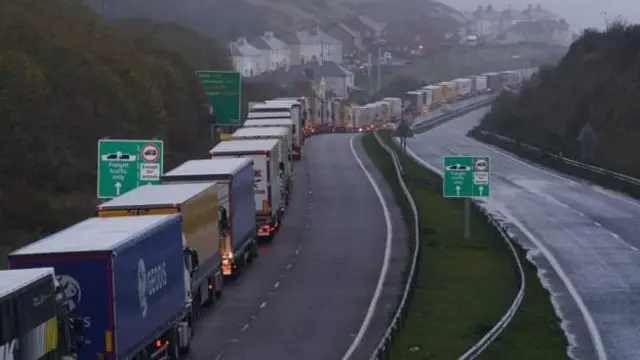 Freight queues at Dover