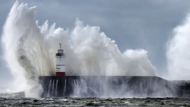 Newhaven during Storm Ciaran