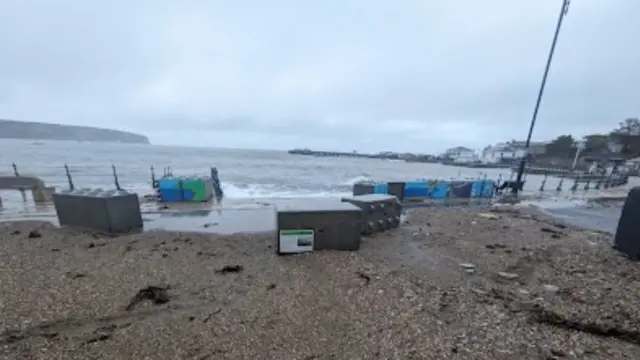 Swanage wave barriers