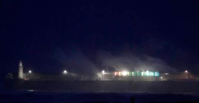 Rainy Folkestone Harbour