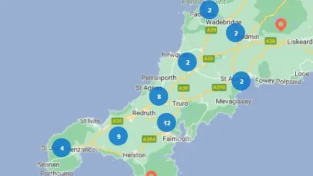 National Grid's live power cut map