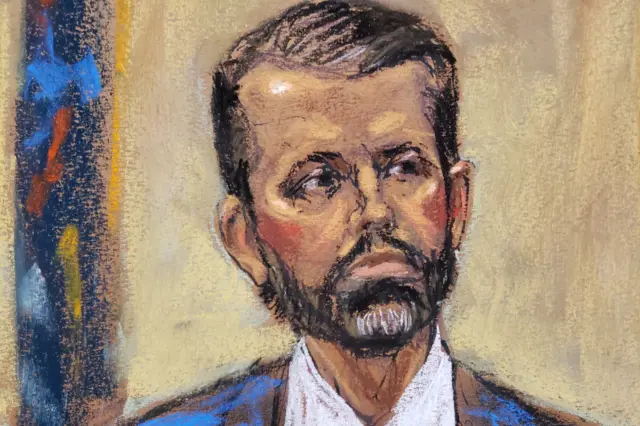 Donald Trump Jr in court sketch