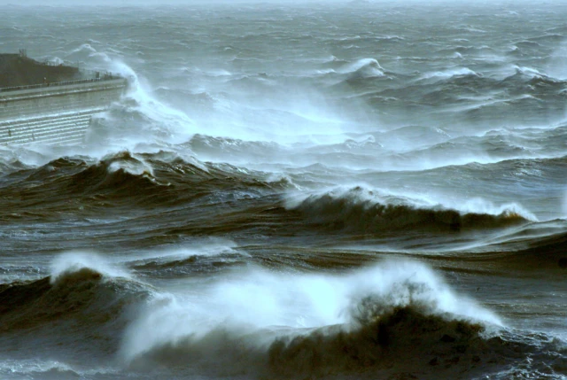 Waves crashing in Dover