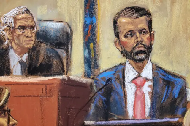 Court sketch of Donald Trump Jr