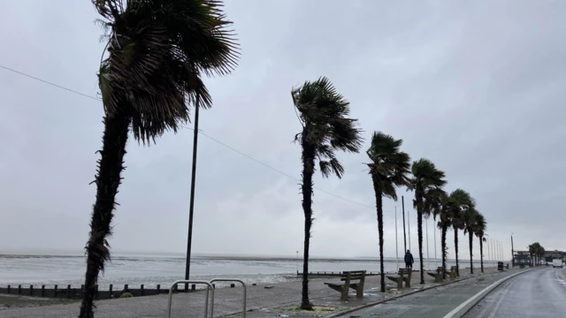 The scene at Southend on Sea