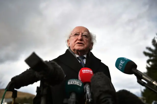 Irish President Michael D Higgins photographed in 2022