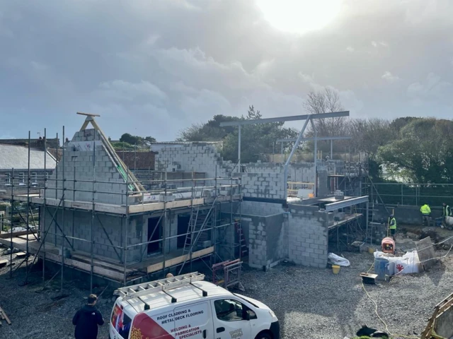 Construction site in Torteval, Guernsey.