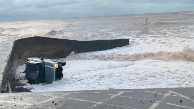 Vehicle on beach